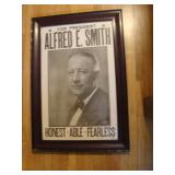 Alfred E Smith Framed Poster Size framed is 17-1/2" W X 25-1/2"H