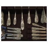 close-up of Milburn Rose flatware 85+oz.