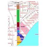 Plat map of Properties to be sold at Auction