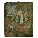 Early Allegorical Painting on Tin