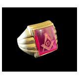 14 K Masonic Gold Ring