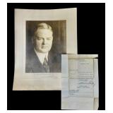 Rare live ink signed Hoover doc