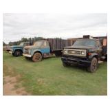 Trucks all have great dump beds,1970 has 427 motor not running.