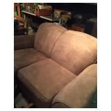 Microfiber Light Brown Love Seat