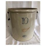Antique Red Wing Minnesota 10 Gallon Crock With Bail Handles