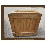 Alaska Muskegon Michigan Wood Vintage Chest 