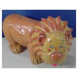 Retro Mid Century Lion Chalkware Bank 