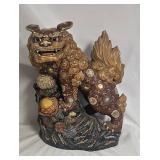LARGE Porcelain Foo Dog Statue
