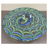 Vibrant Swirl Art Glass