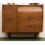 Mid Century Modern Walnut Hooker