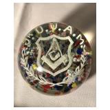 antique Masonic Paperweight