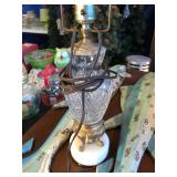 Crystal and Brass lamp 