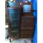 fabulous Swan neck Secretary china cabinet all original 