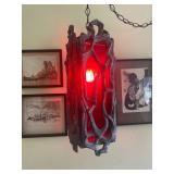 vintage brutalist swag lamp