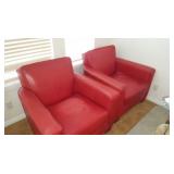 Red Leather Chairs