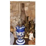 Misc. smalls, English brass candleholders