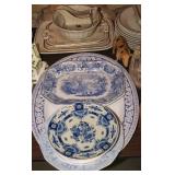 Blue transferware china