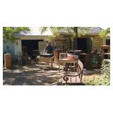 Unloading goodies for the sale