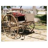 Antique "Country estate village cart" for 4 passengers, "back to back". Needs restoration