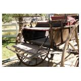 Antique "Country estate village cart" for 4 passengers, "back to back". Needs restoration