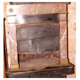 Marble stove fronts with rouge royale marble and bronze mounts, circa 1840