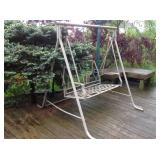 Outdoor metal swing