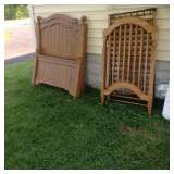 Pine bed $20, crib $40