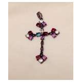 Sterling and genuine stones pendant