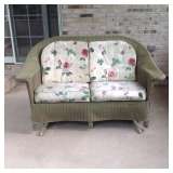 Wicker rocking sofa