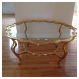 Ornate gold glass top table