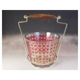 Mid-Century Ice Bucket with Carrier