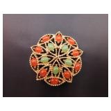 Sarah Coventry Pin with Goldtone Setting