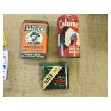 Assorted tins