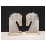 Marble Horsehead Bookends