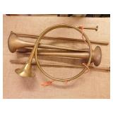 Grouping of Brass Horns
