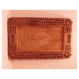 Carved Wood Serving Tray