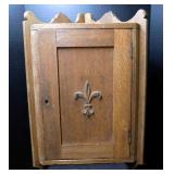 Oak Hanging Corner Cabinet