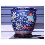 Lotus & Gold Fish Bowl with Stand