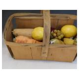 Gathering basket with items