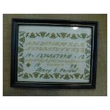 Newer Cross Stitched Sampler