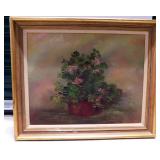 Flowers on canvas, Jan Bealer