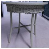Painted Wicker Table