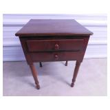 Two Drawer Side Table