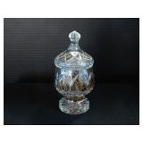 Covered Candy Dish with Amber accent