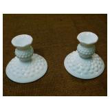 Fenton Hobnail Candlesticks