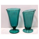 Teal Mid Century Vases