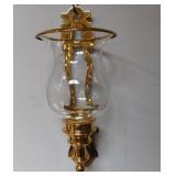 Brass Pillar Candle Sconces 23"long-Pair