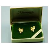 Cultured Pearl Earrings NIB