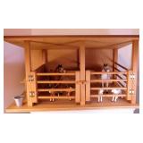 Wood Run In with Horses