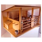 Wood Run In with Horses